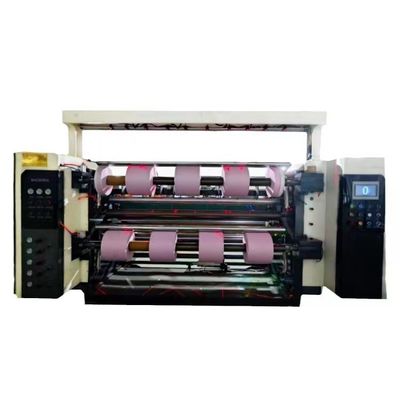 PLC-gesteuerte 5 KW-Wind- und Schneidmaschine 460 mm Wickeldurchmesser 20g-300g Schneiden